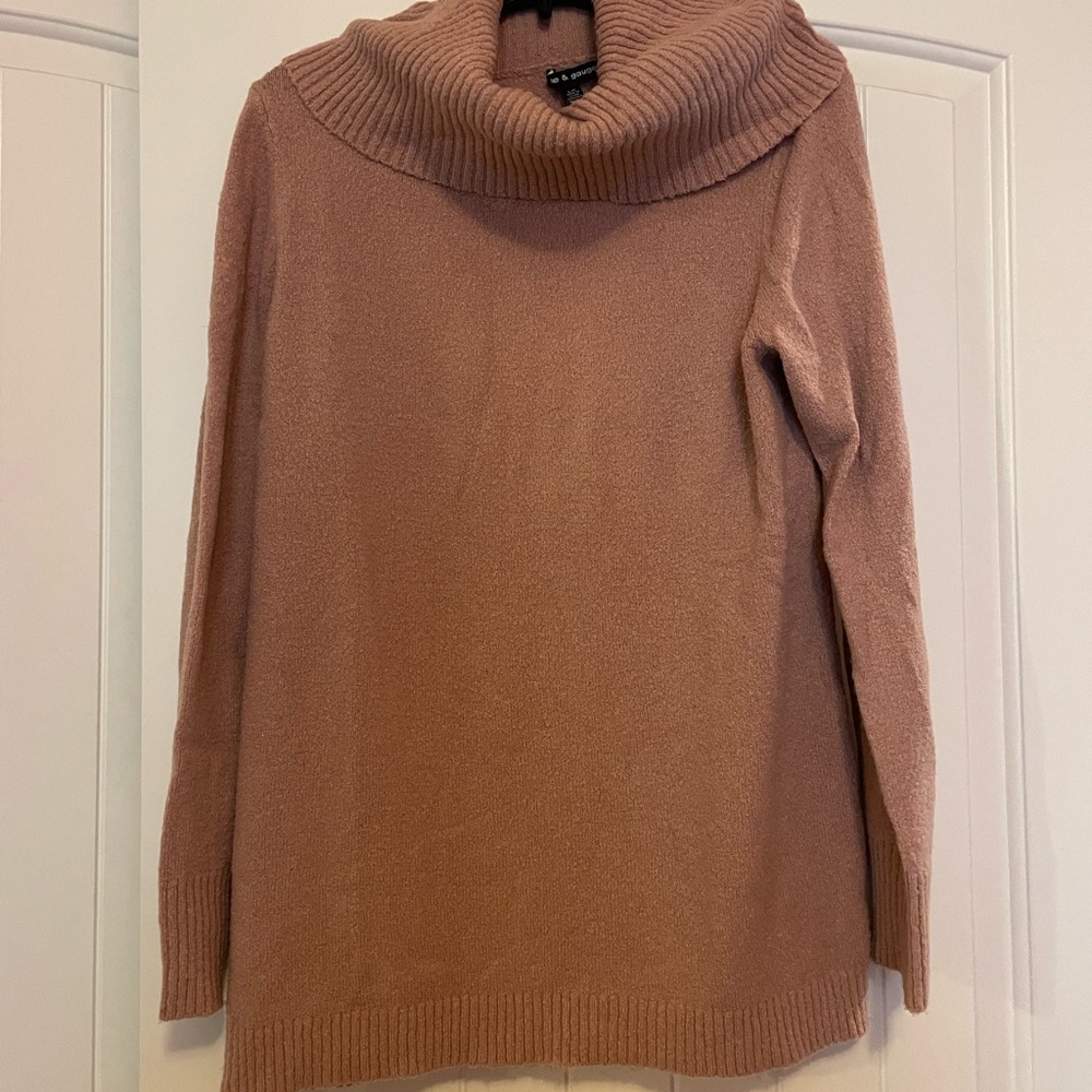 Dusty Mauve Cowl Neck Sweater